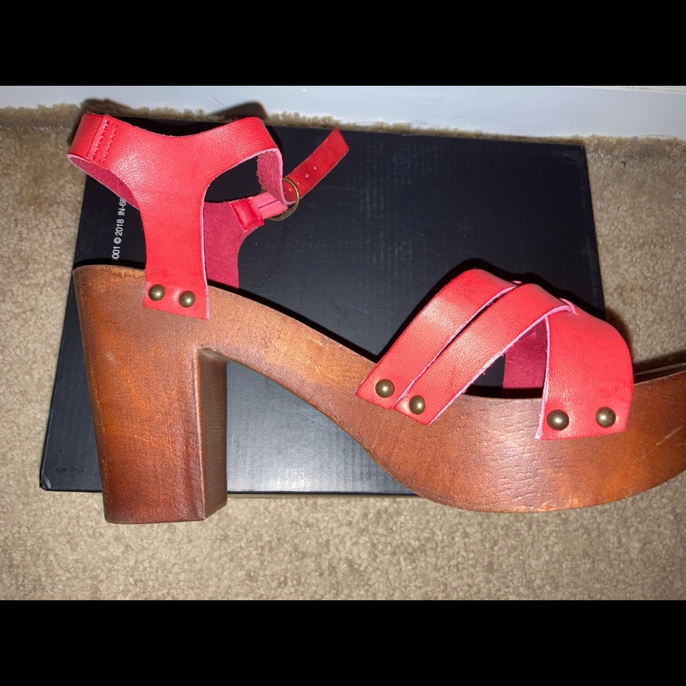 Madden girl red strap heels